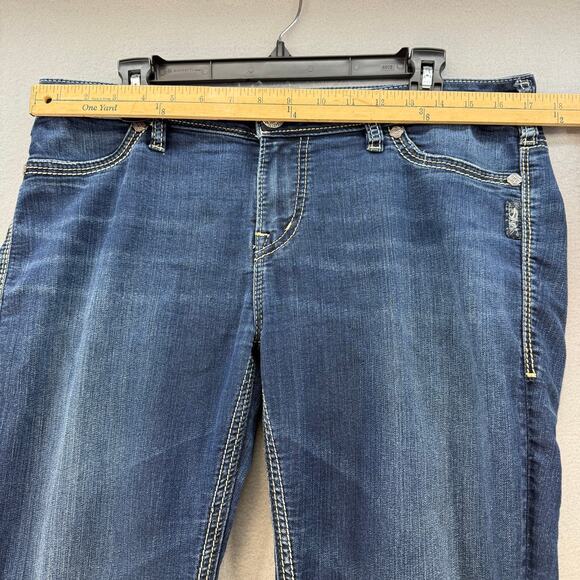 Silver Jeans Women's 32x31 (14) Dark Blue Suki High Super Skinny Preppy Normcore - Picture 11 of 15